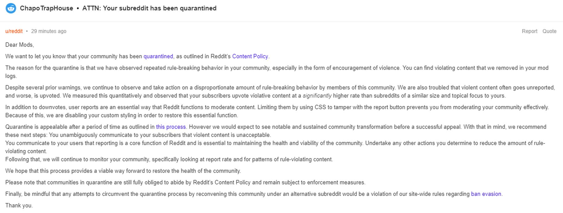 Chapo Trap House S Reddit Community Quarantined After Crc Film - 