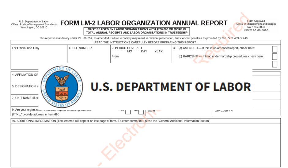Labor Department toughens union transparency rules