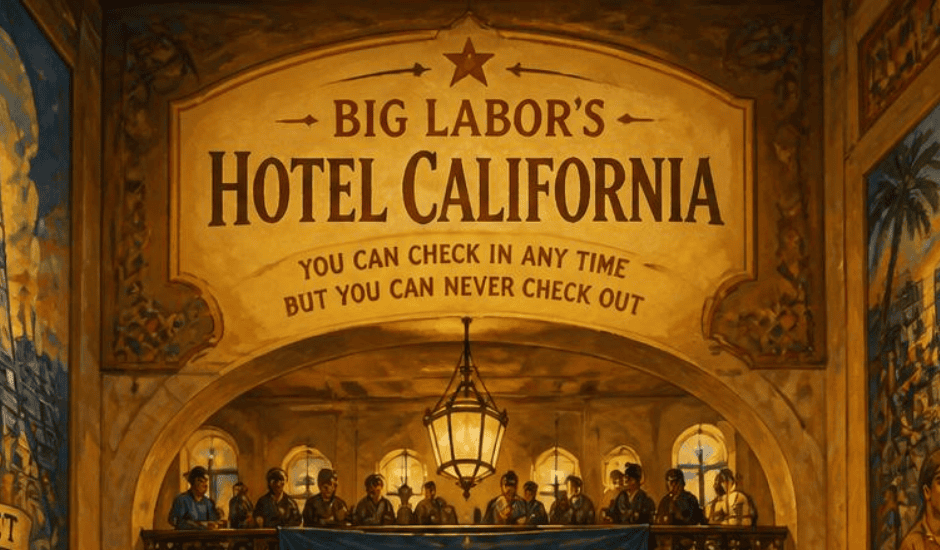 The bars in Big Labor’s “Hotel California”